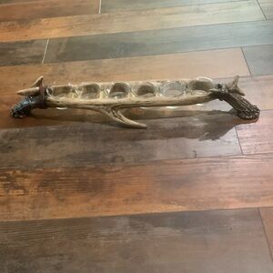 Rustic antler, tea, light holder